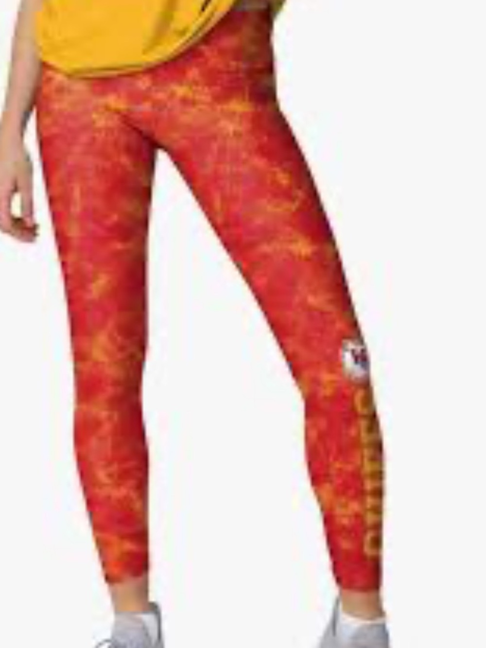 NWT! FOCO Kansas City Chiefs Tie Dye High Rise Athletic Leggings XL Football NFL